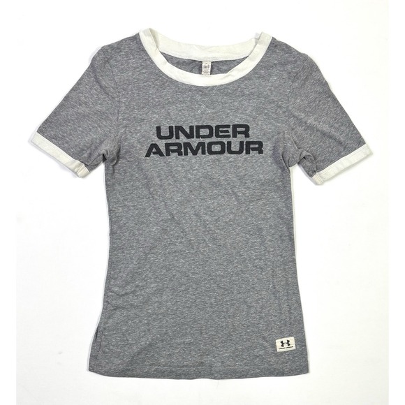 Under Armour Tops - Under Armour Legacy T-Shirt Women's Small Gray Short Sleeve Shirt